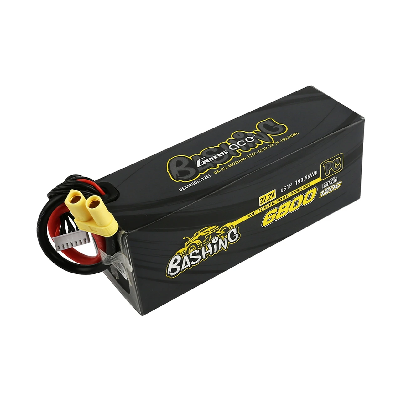 Gens Ace Bashing Series 6800mAh 22.2V 120C 6S1P Lipo Battery Pack With EC5 Plug 1 Gens Ace Bashing Series 6800mAh 22.2V 120C 6S1P Lipo Battery Pack With EC5 Plug
