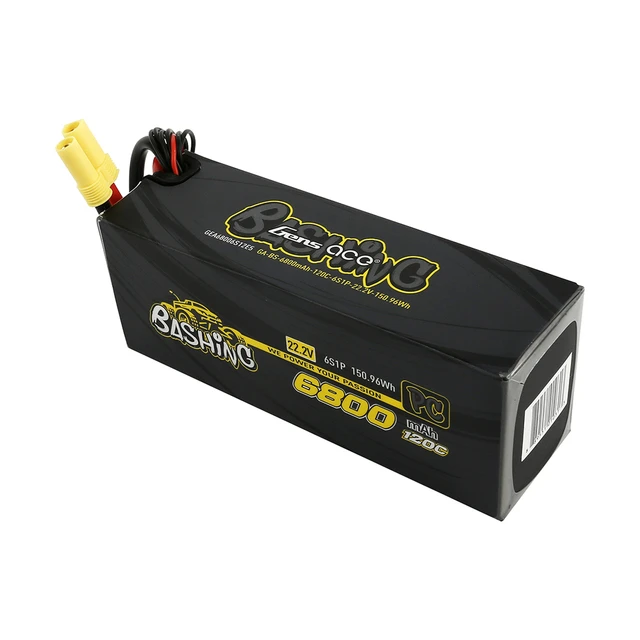Gens Ace Bashing Series 6800mAh 22.2V 120C 6S1P Lipo Battery Pack With EC5 Plug 2 Gens Ace Bashing Series 6800mAh 22.2V 120C 6S1P Lipo Battery Pack With EC5 Plug - Image 2