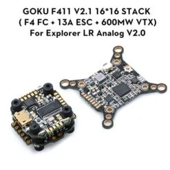 Flywoo GOKU F411 V2.1 16*16 STACK ( F4 FC+13A ESC+600MW VTX) For Explorer LR Analog V2.0