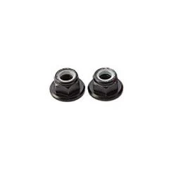 M5 Aluminum Nylon Insert Self-Lock Nuts - Black CW 2pcs