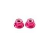 M5 Aluminum Nylon Insert Self-Lock Nuts - Pink CW 2pcs