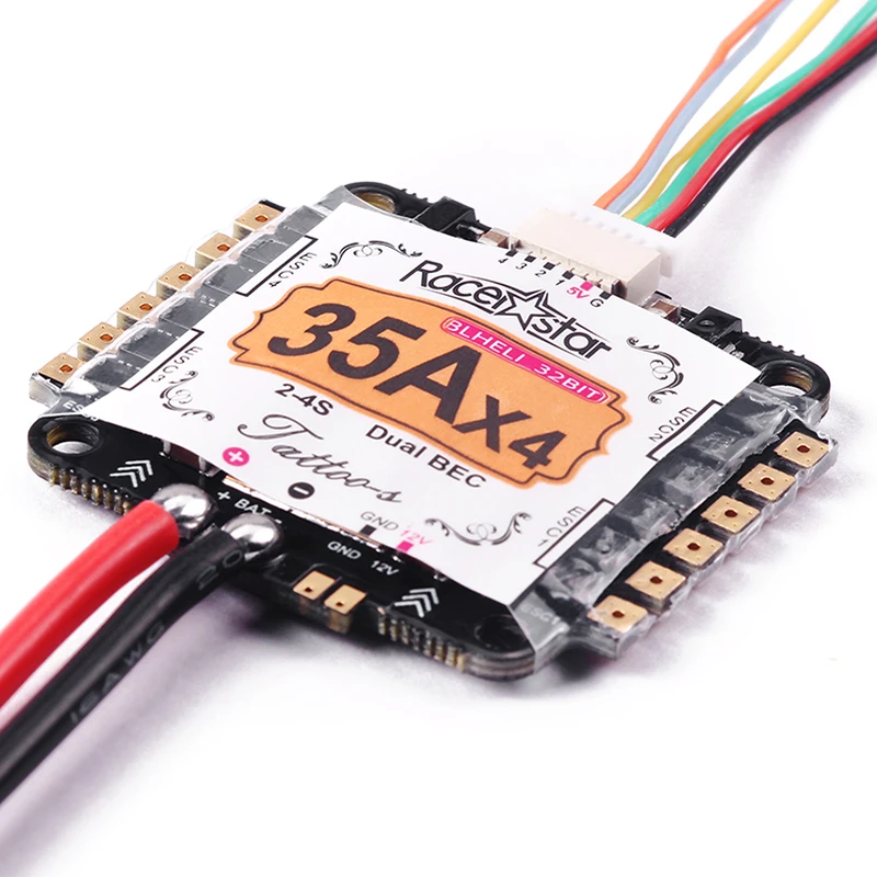 Racerstar Tattoo_S 35A 4-In-1 ESC 2-4S STM32F051/ARM Blheli_32 Dshot1200 Ready Dual BEC 1 Racerstar Tattoo_S 35A 4-In-1 ESC 2-4S STM32F051/ARM Blheli_32 Dshot1200 Ready Dual BEC