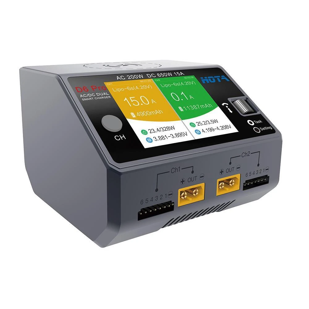 HOTA D6 Pro Dual Channel 650W 15A AC/DC Battery Charger W/ Wireless Cellphone Charging 2 HOTA D6 Pro Dual Channel 650W 15A AC/DC Battery Charger W/ Wireless Cellphone Charging - Image 2