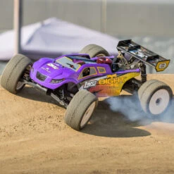 Losi 1/8 8IGHT-T 4WD Truggy Nitro RTR, Purple/Yellow -Toys Model Store LOS04011V2 A05 DTLKYZXT