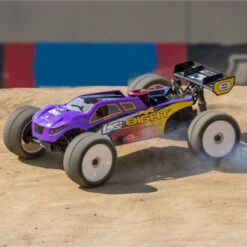 Losi 1/8 8IGHT-T 4WD Truggy Nitro RTR, Purple/Yellow -Toys Model Store LOS04011V2 A06 DTLKYZXT