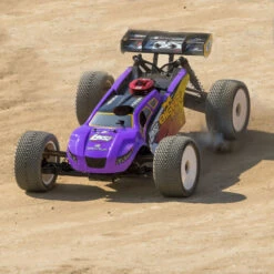 Losi 1/8 8IGHT-T 4WD Truggy Nitro RTR, Purple/Yellow -Toys Model Store LOS04011V2 A07 DTLKYZXT