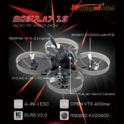 Happymodel Mobula7 1S SPI ELRS V2 Micro FPV Whoop Drone