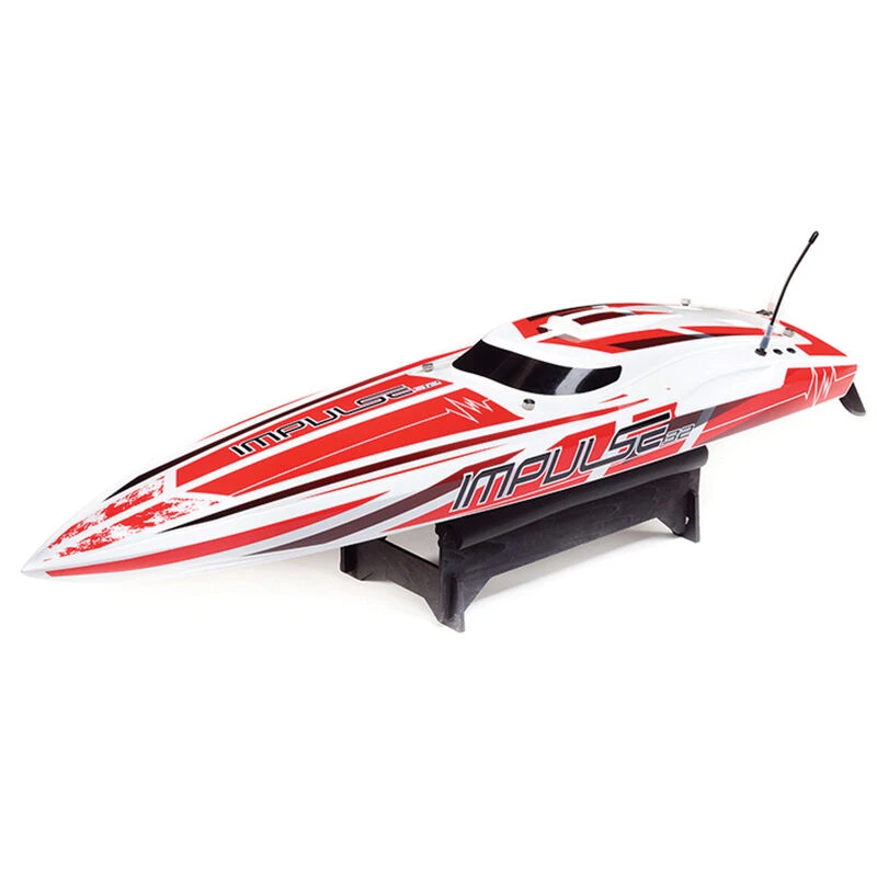 Pro Boat Impulse 32" Brushless Deep-V RTR With Smart, White/Red 1 Pro Boat Impulse 32" Brushless Deep-V RTR With Smart, White/Red