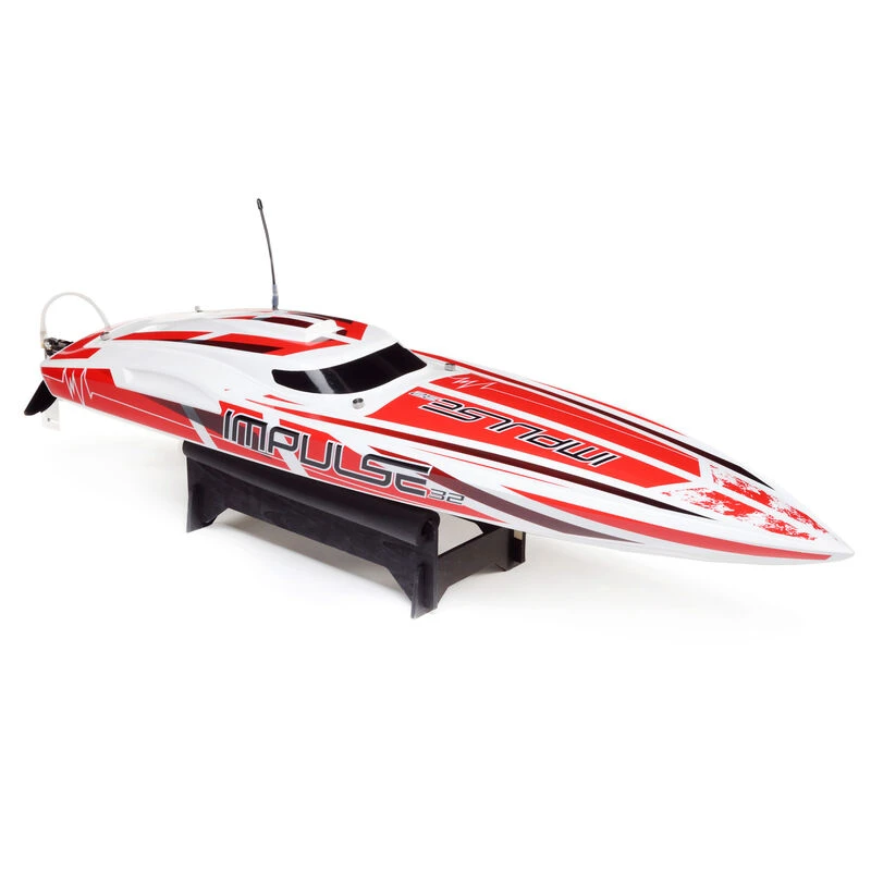 Pro Boat Impulse 32" Brushless Deep-V RTR With Smart, White/Red 6 Pro Boat Impulse 32" Brushless Deep-V RTR With Smart, White/Red - Image 6