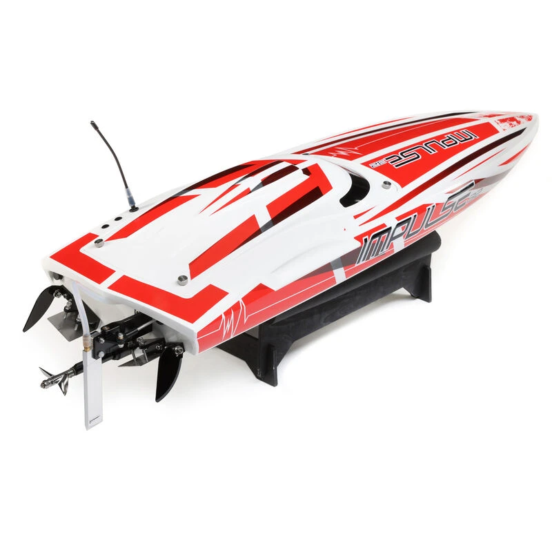 Pro Boat Impulse 32" Brushless Deep-V RTR With Smart, White/Red 7 Pro Boat Impulse 32" Brushless Deep-V RTR With Smart, White/Red - Image 7