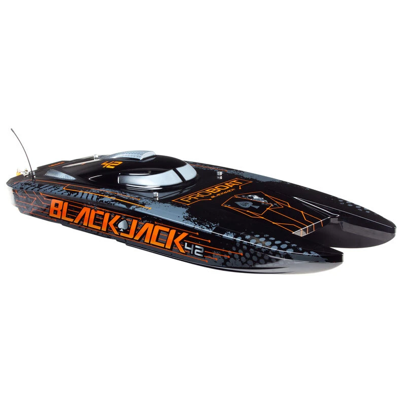 Proboat Blackjack 42" 8S Brushless Catamaran RTR: Black/Orange 9 Proboat Blackjack 42" 8S Brushless Catamaran RTR: Black/Orange - Image 9