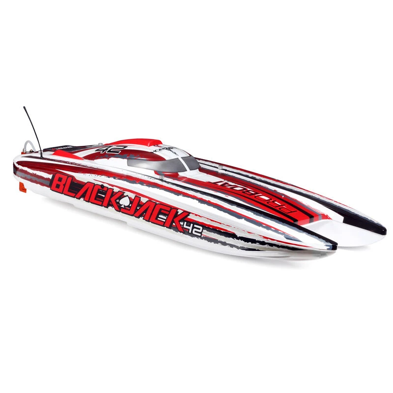 PROBOAT Blackjack 42" 8S Brushless Catamaran RTR: White/Red 6 PROBOAT Blackjack 42" 8S Brushless Catamaran RTR: White/Red - Image 6
