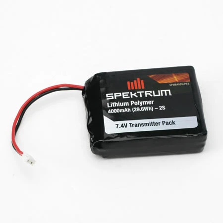 Spektrum 7.4V 4000mAh 2S LiPo Transmitter Battery: DX8, DX9 1 Spektrum 7.4V 4000mAh 2S LiPo Transmitter Battery: DX8, DX9
