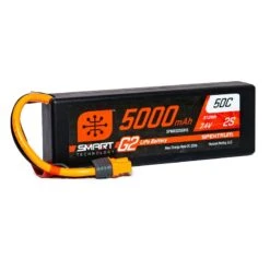 Spektrum 7.4V 5000mAh 2S 50C Smart LiPo G2 Hard Case: IC3