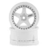DS Racing Drift Element 5 Spoke Drift Wheels (Triple White W/Black Rivets) (2) (Adjustable Offset) W/12mm Hex