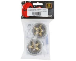 DS Racing Drift Element 5 Spoke Drift Wheels (Gold & Chrome) (2) (Adjustable Offset) W/12mm Hex -Toys Model Store dsc de 017 3
