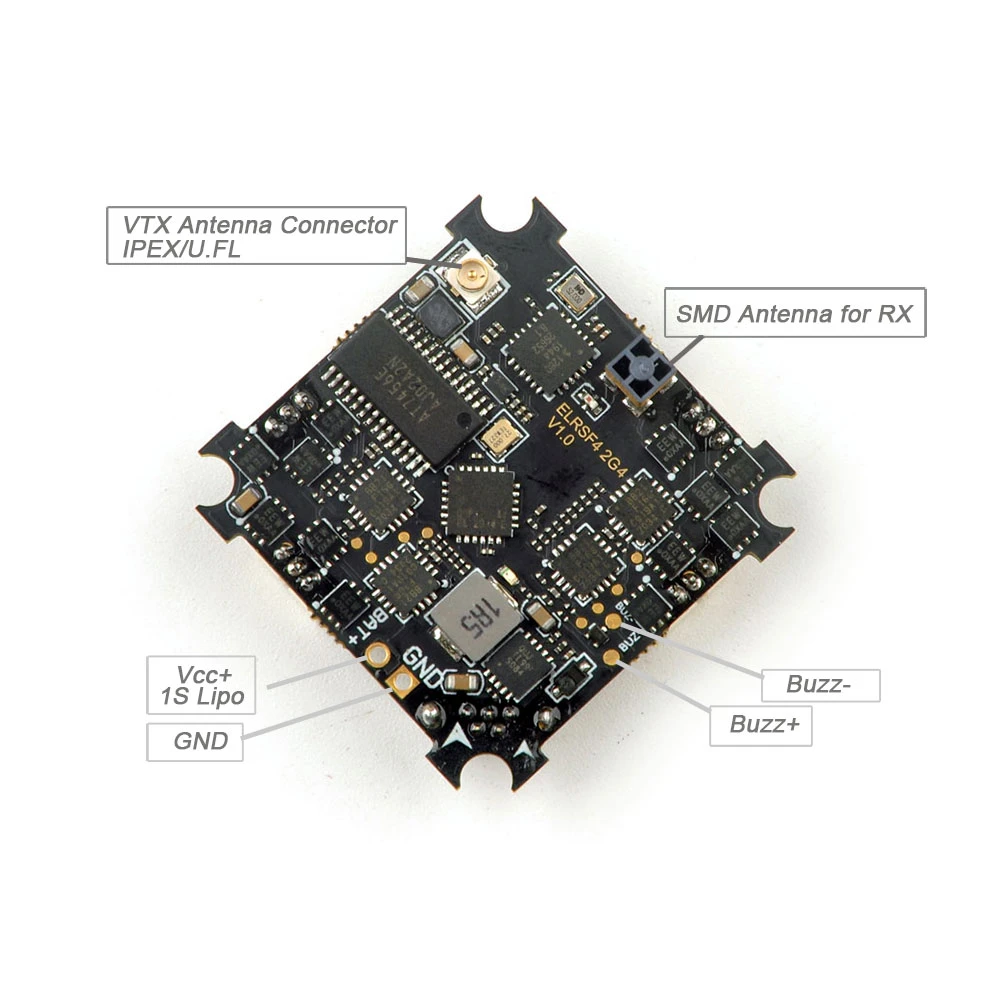 Happymodel ELRS F4 AIO 5in1 Flight Controller Built-in SPI 2.4GHz ELRS RX 3 Happymodel ELRS F4 AIO 5in1 Flight Controller Built-in SPI 2.4GHz ELRS RX - Image 3