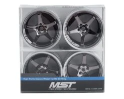 MST GT Wheel Set (Matte Silver/Black Chrome) (4) (Offset Changeable) W/12mm Hex 5 MST GT Wheel Set (Matte Silver/Black Chrome) (4) (Offset Changeable) W/12mm Hex -Toys Model Store mxs 832110sbk 2201