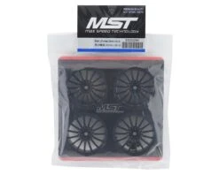 MST 24mm LM Wheel (Black) (4) (0mm Offset) W/12mm Hex -Toys Model Store mxs 832502bk 3
