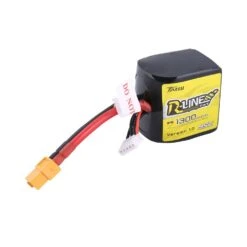 Tattu R-Line 1300mAh 14.8v 95C 4S1P Square Lipo Battery Pack With XT60 Plug